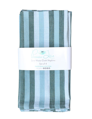 Cloth Napkins- Ocean Stripes- Set of 4