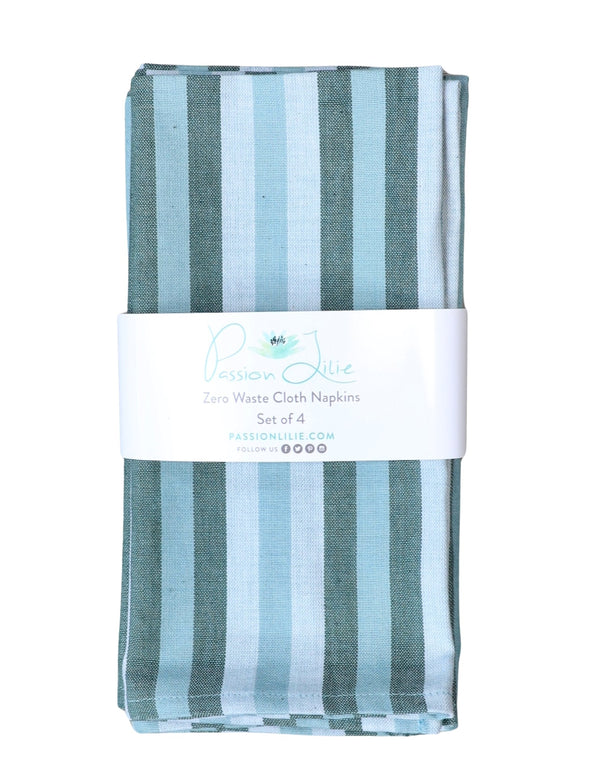 Cloth Napkins- Ocean Stripes- Set of 4