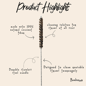 Coconut Fiber Straw Cleaner