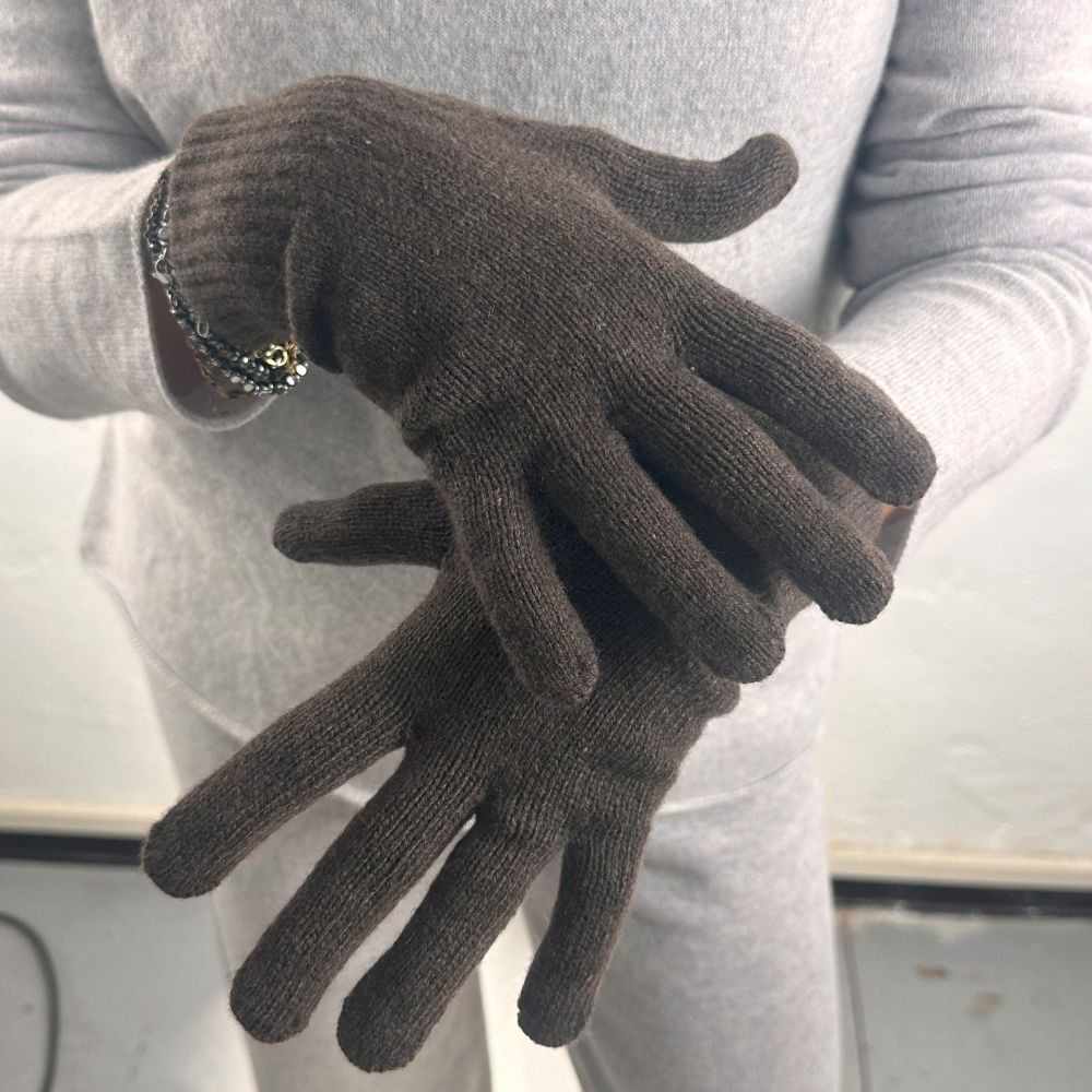 Bedford Recycled Cashmere Gloves - Cocoa