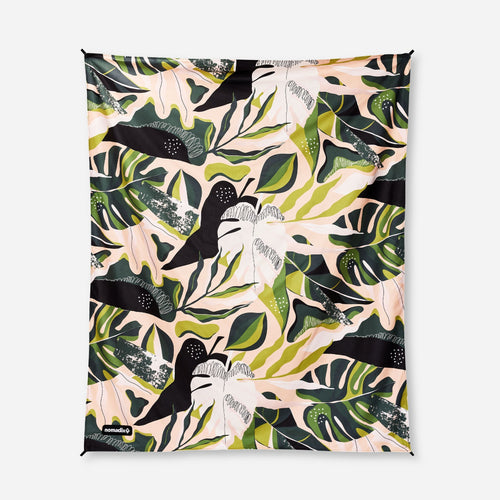Festival Blanket: Monstera Green Pink