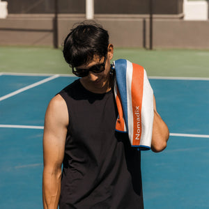 Fitness Towel: Rally White Red and Blue