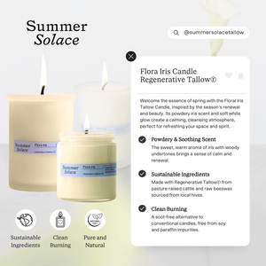 Flora Iris – Tallow Candle with Orris & Palo Santo | 6 oz