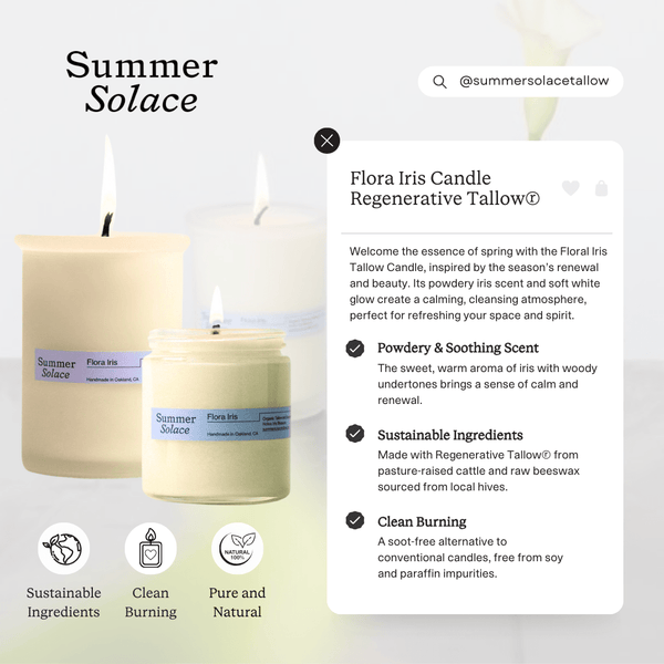 Flora Iris – Travel Candle | Orris Root & Palo Santo