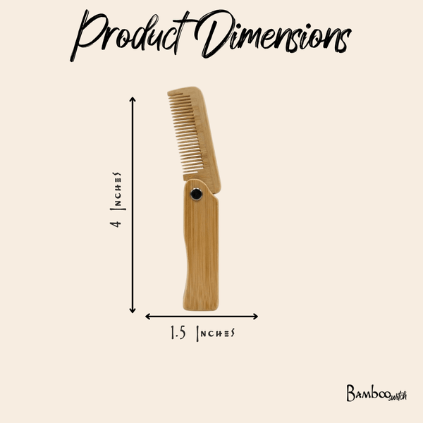 Foldable Bamboo Hair Comb