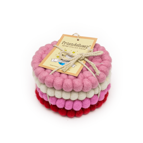 Pink Valentine's Eco Coasters