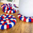Red White and Blue Eco Coasters