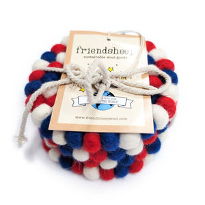 Red White and Blue Eco Coasters