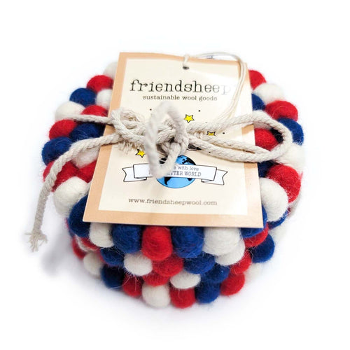 Red White and Blue Eco Coasters