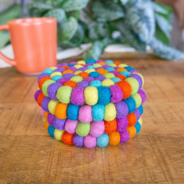 Shiny Happy Eco Coasters - Rainbow