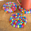 Shiny Happy Eco Coasters - Rainbow