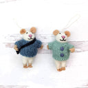 Bruno and Milo Mouse Eco Ornament - Set of 2