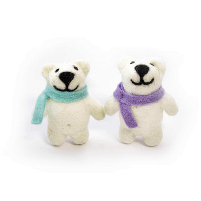 HAPPY BEARS Eco Ornaments - Set of 2
