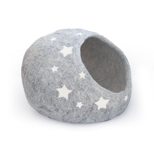 Grey Midnight Stars Eco Kitty Cave