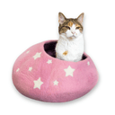 Rose Pink Midnight Stars Eco Kitty Cave