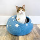 Sky Blue Midnight Stars Eco Kitty Cave