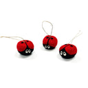 Charmed Ladybug Eco Ornaments - Set of 3
