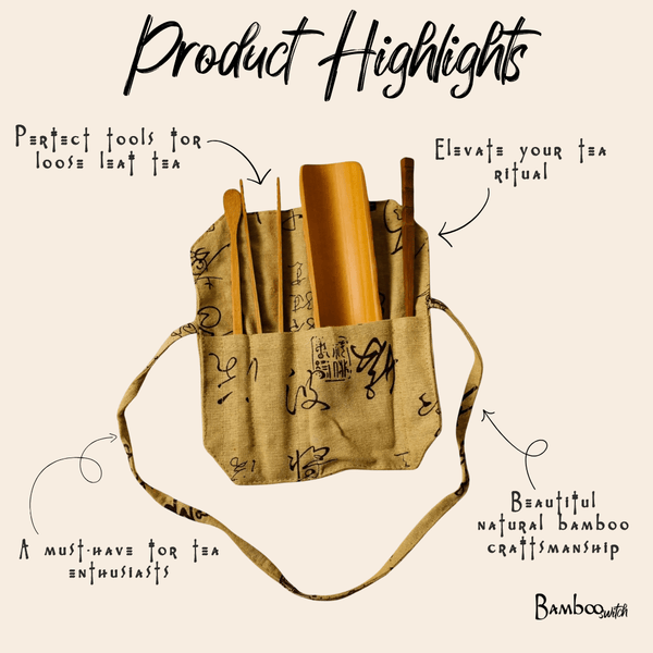 Gongfu Bamboo Tea Tools With Pouch