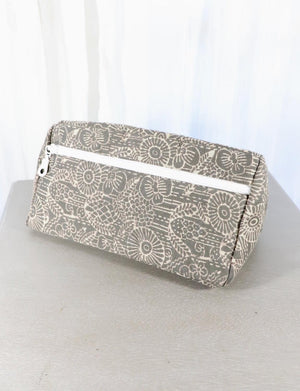 Grey Toiletry Bag- Triangles or Floral