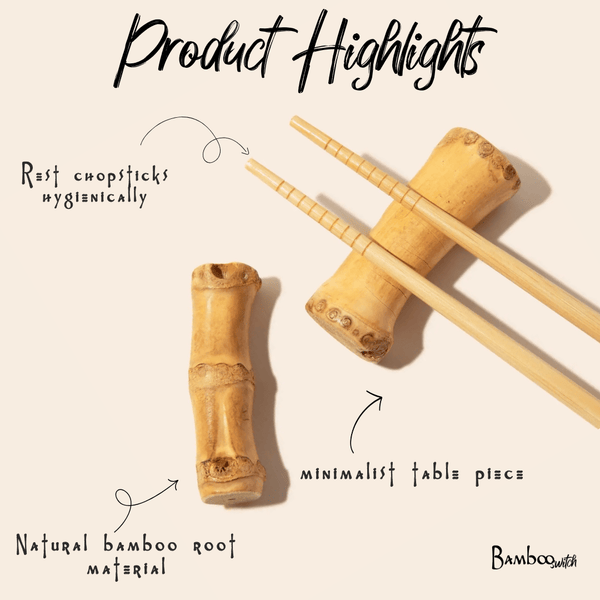 Handmade Bamboo Root Chopstick Rest