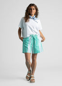 Shore Shorts - Mixed Up Stripe - Seaglass & Cerulean