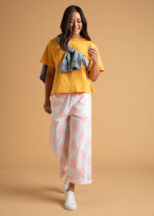 Shore Pant - Totem Paisley Neon Pink & Peach