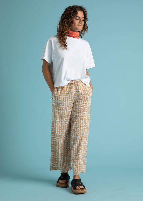 Shore Pant - Messy Dots Baked Clay