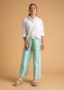 Shore Pant - Mixed Up Stripe - Seaglass & Cerulean