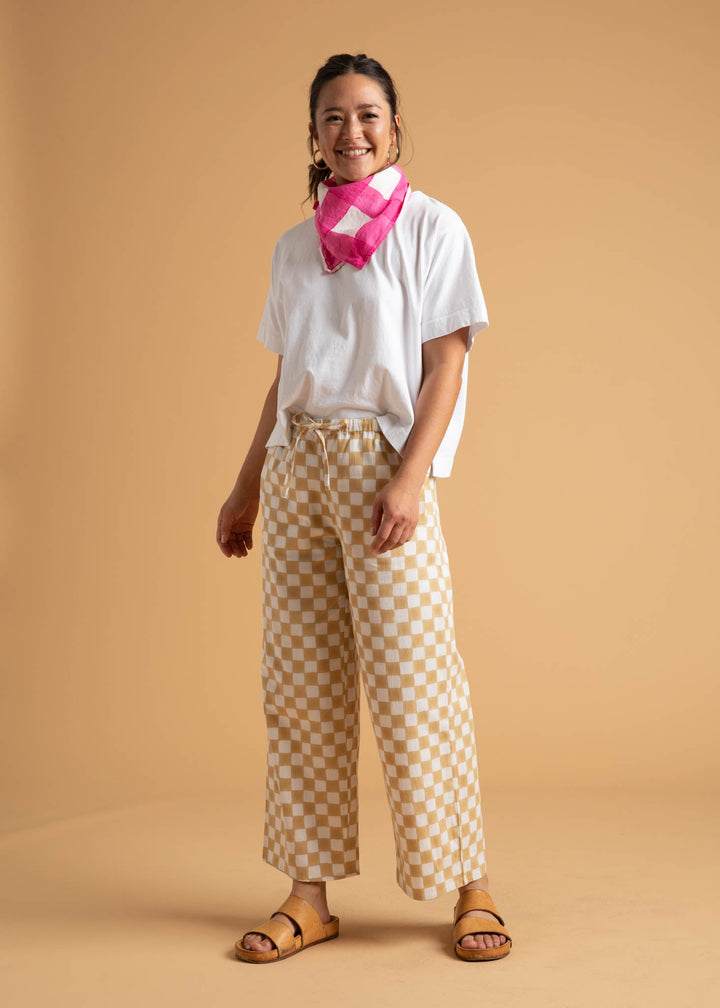 Shore Pant - Checkerboard Natural