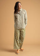 Shore Pant - Checkerboard Olive Oil