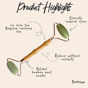 Jade Facial Roller | Bamboo Root