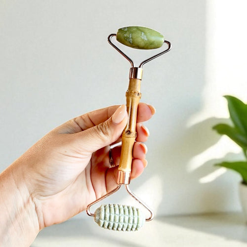 Jade Facial Roller | Bamboo Root