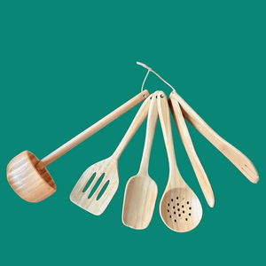 Kids Bamboo Cooking Utensil Set
