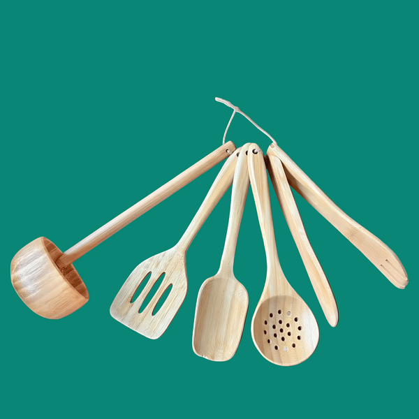 Kids Bamboo Cooking Utensil Set
