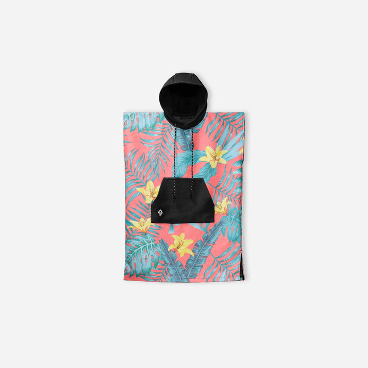 Kids Changing Poncho: Palms Coral