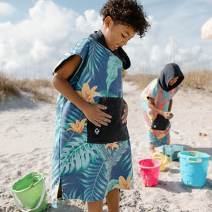 Kids Changing Poncho: Palms Dusk