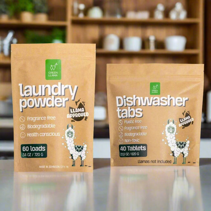 Green Llama - Laundry & Dish Tabs Bundle - Year's Supply