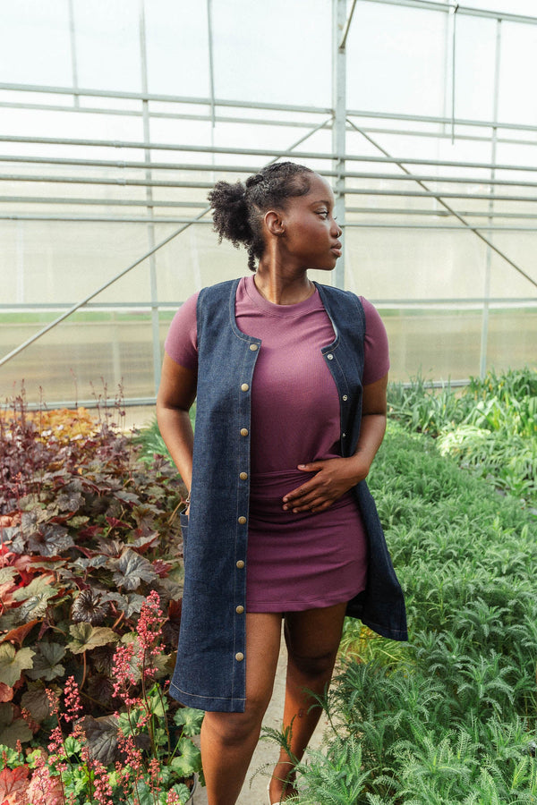Snap Smock in Cone Denim