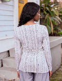 Marble Organic Wrap Top- FINAL SALE