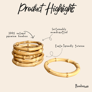 Natural Bamboo Bangle Bracelet