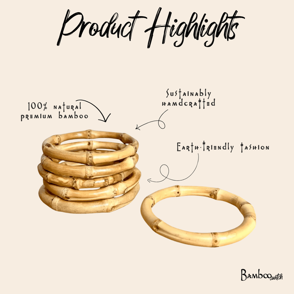 Natural Bamboo Bangle Bracelet