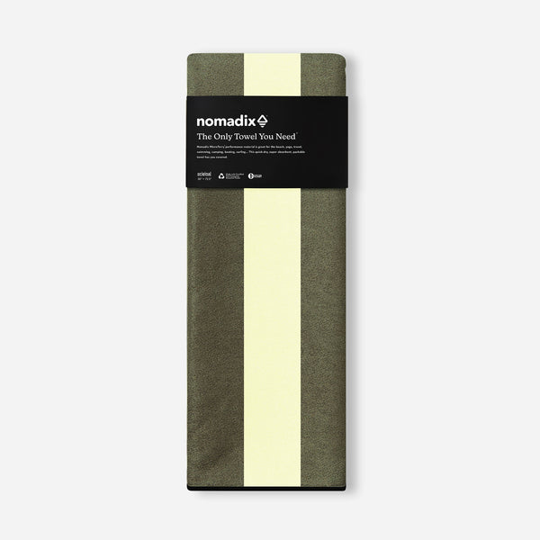 Original Towel: Cabana Stripe Bush Green