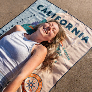 Original Towel: California Map Towel 2