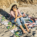 Original Towel: Monstera Green Pink