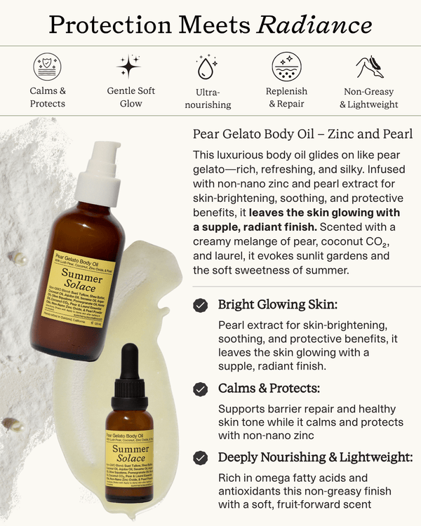 Pear Gelato Body Oil – Zinc and Pearl Extract (Limited Edition)