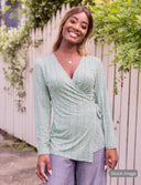 Peridot Organic Wrap Top : Pre-Loved