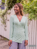 Peridot Organic Wrap Top : Pre-Loved