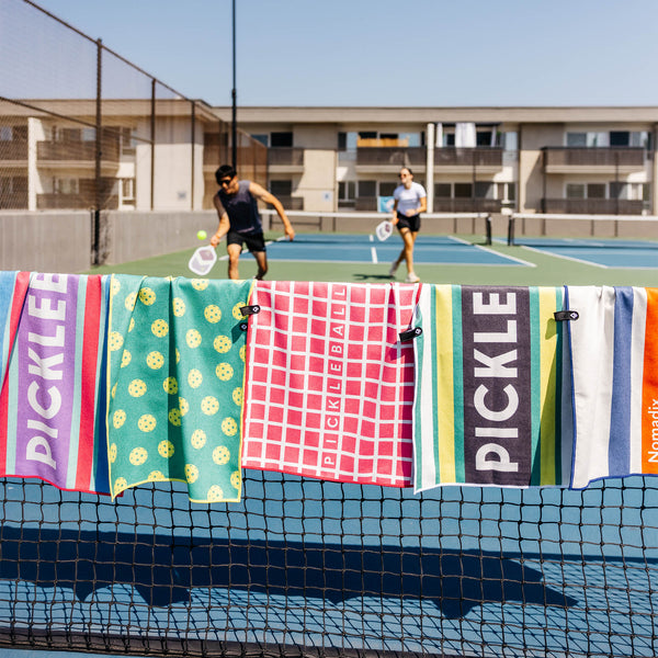 Pickleball Towel: Pickleball Net Pink