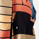 Poncho Towel: Stripes Blue Orange