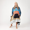 Poncho Towel: Stripes Blue Orange